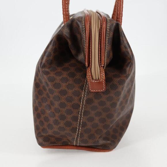 CELINE Macadam Canvas Shoulder Bag Pvc Leather Brown Gold - Picture 4 of 13